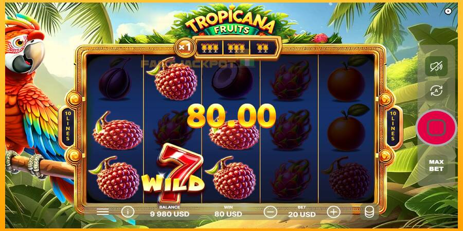 Hrací automat: Tropicana Fruits s reálnou šancou na výhru