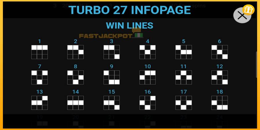 Hrací automat: Turbo 27 s reálnou šancou na výhru