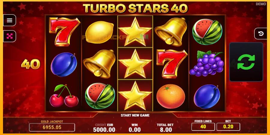 Hrací automat: Turbo Stars 40 s reálnou šancou na výhru