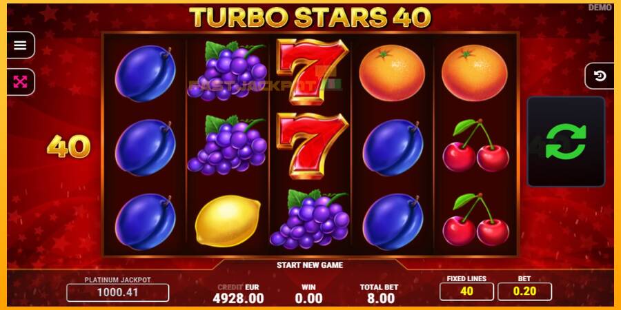 Hrací automat: Turbo Stars 40 s reálnou šancou na výhru