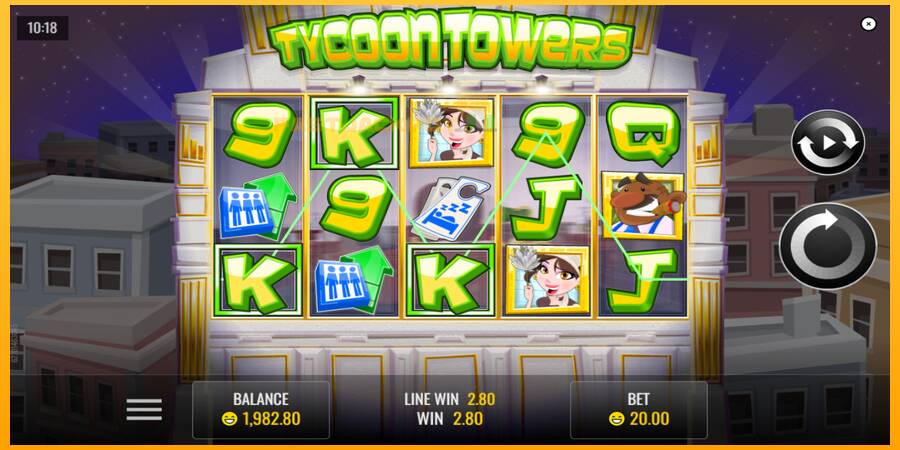 Hrací automat: Tycoon Towers s reálnou šancou na výhru