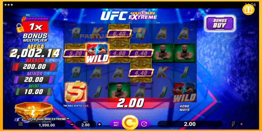 Hrací automat: UFC Gold Blitz Extreme s reálnou šancou na výhru