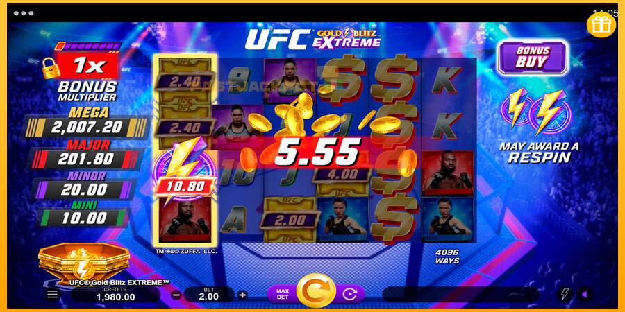 Hrací automat: UFC Gold Blitz Extreme s reálnou šancou na výhru