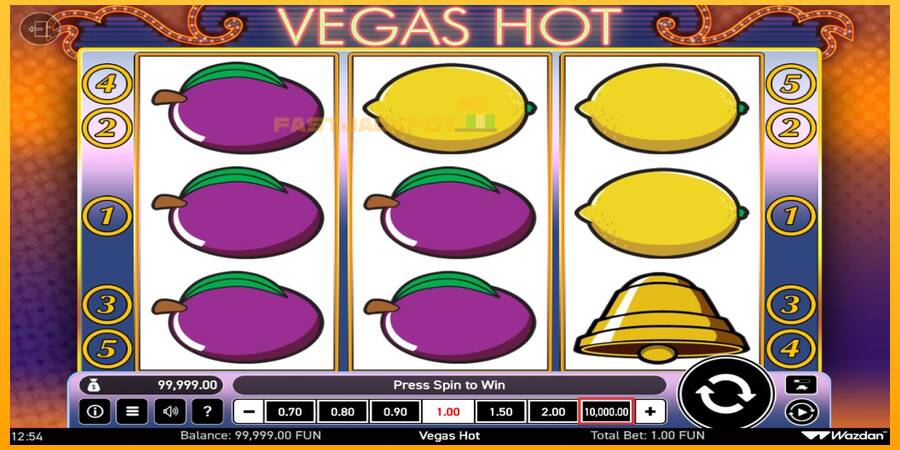 Hrací automat: Vegas Hot s reálnou šancou na výhru