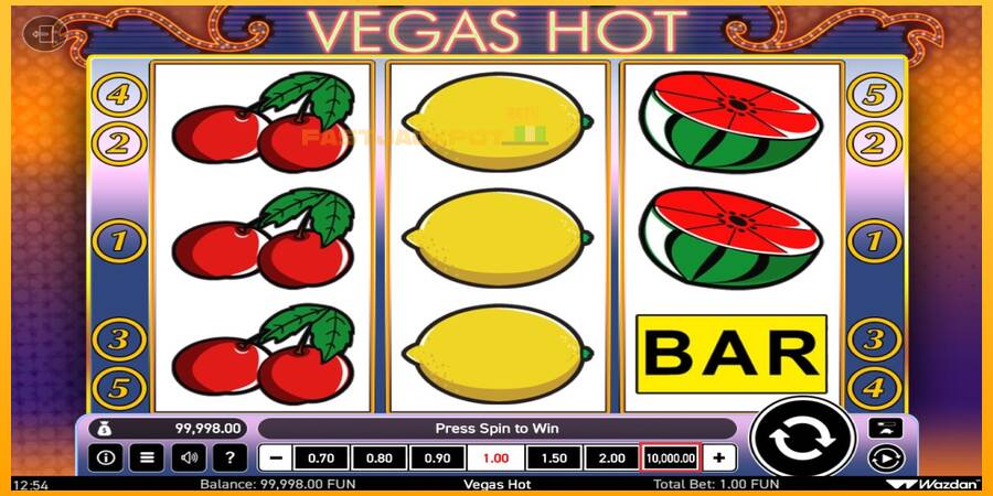 Hrací automat: Vegas Hot s reálnou šancou na výhru