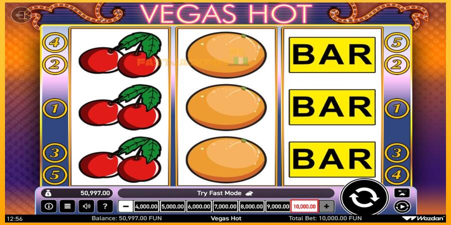 Hrací automat: Vegas Hot s reálnou šancou na výhru