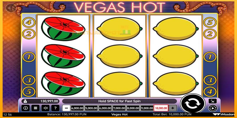 Hrací automat: Vegas Hot s reálnou šancou na výhru