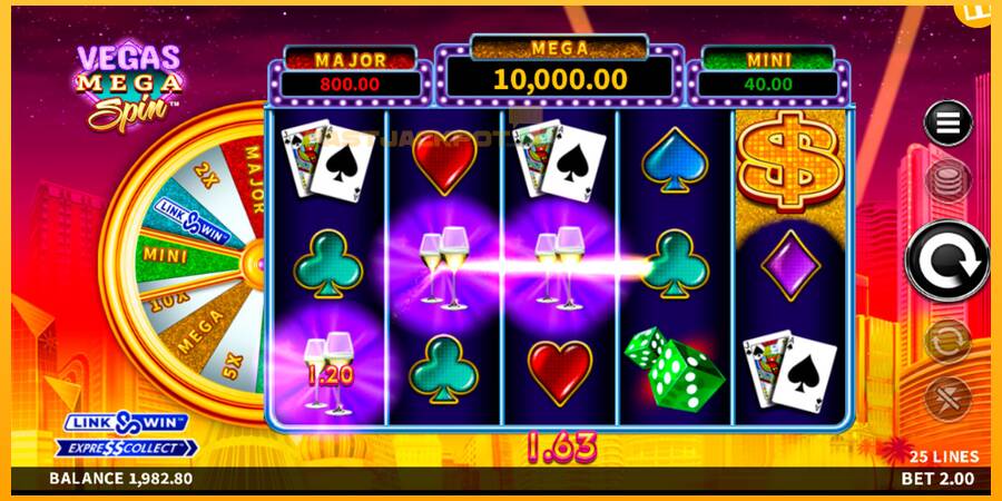 Hrací automat: Vegas Mega Spin s reálnou šancou na výhru