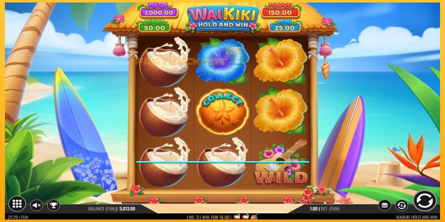 Hrací automat: Waikiki Hold and Win s reálnou šancou na výhru