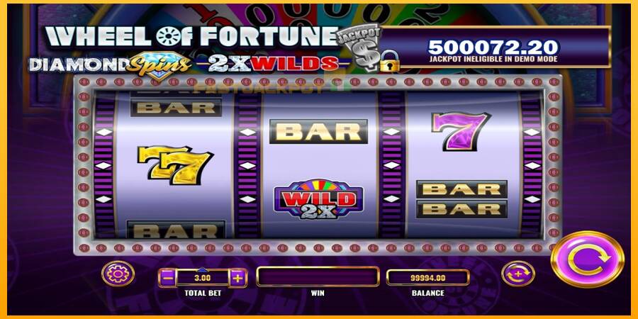 Hrací automat: Wheel of Fortune Diamond Spins 2x Wilds s reálnou šancou na výhru