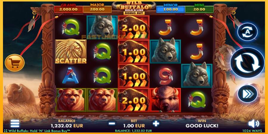 Hrací automat: Wild Buffalo Hold N Link Bonus Buy s reálnou šancou na výhru