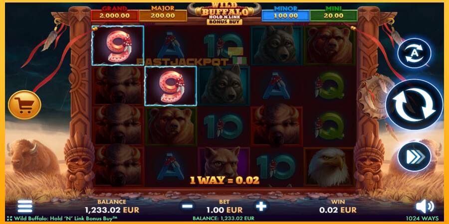 Hrací automat: Wild Buffalo Hold N Link Bonus Buy s reálnou šancou na výhru