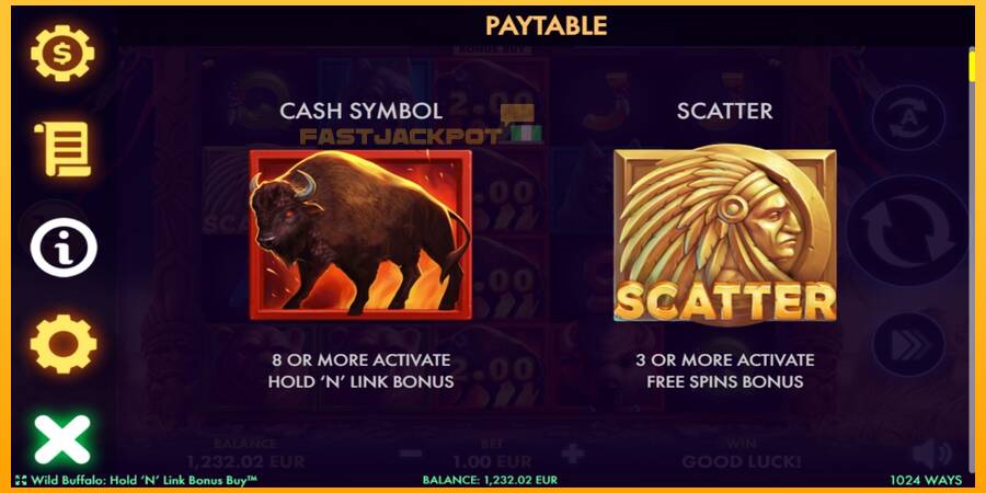 Hrací automat: Wild Buffalo Hold N Link Bonus Buy s reálnou šancou na výhru