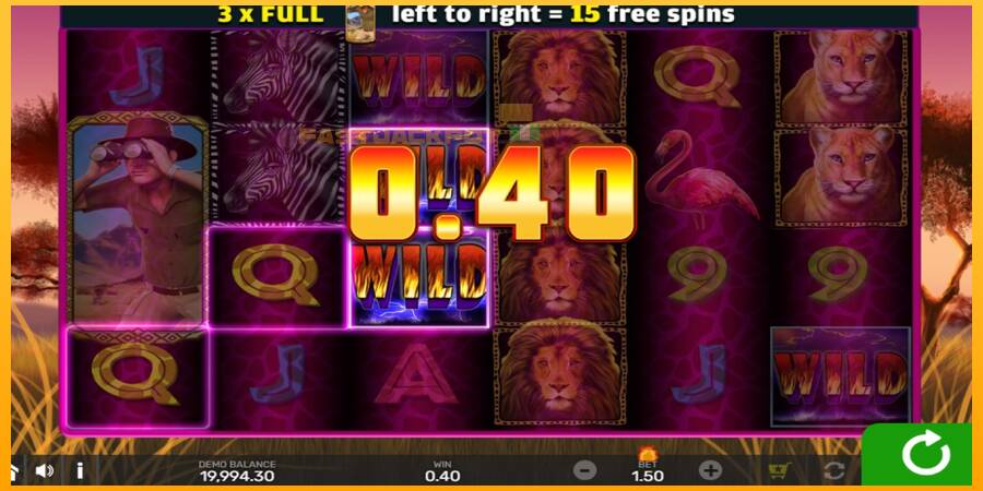 Hrací automat: Wild Lion with Reel Bingo s reálnou šancou na výhru