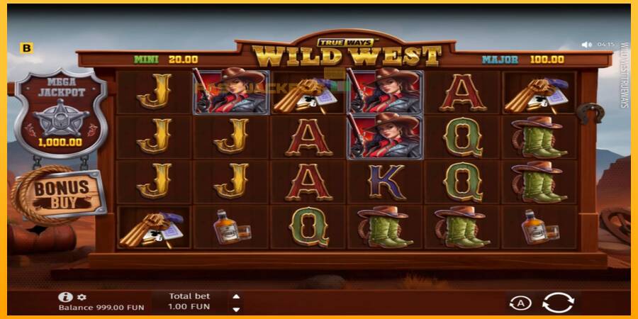 Hrací automat: Wild West Trueways s reálnou šancou na výhru