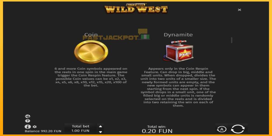 Hrací automat: Wild West Trueways s reálnou šancou na výhru