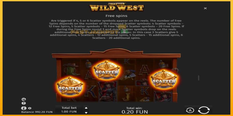 Hrací automat: Wild West Trueways s reálnou šancou na výhru