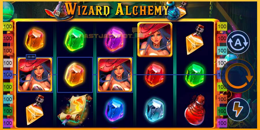 Hrací automat: Wizard Alchemy s reálnou šancou na výhru