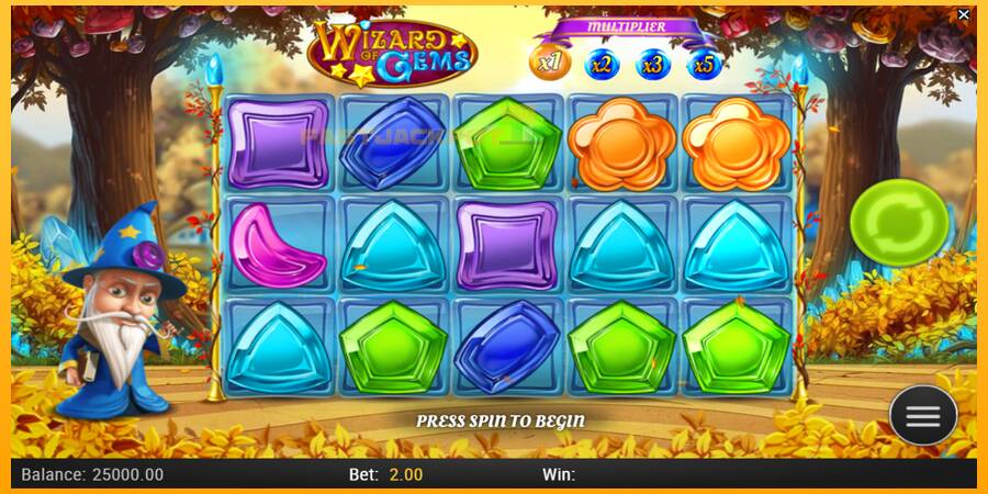 Hrací automat: Wizard of Gems s reálnou šancou na výhru