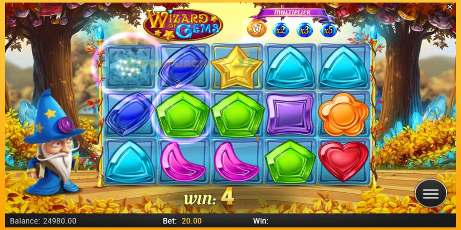 Hrací automat: Wizard of Gems s reálnou šancou na výhru