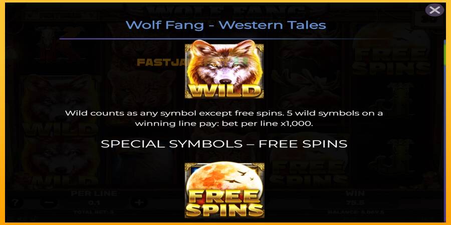 Hrací automat: Wolf Fang - Western Tales s reálnou šancou na výhru