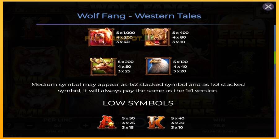 Hrací automat: Wolf Fang - Western Tales s reálnou šancou na výhru