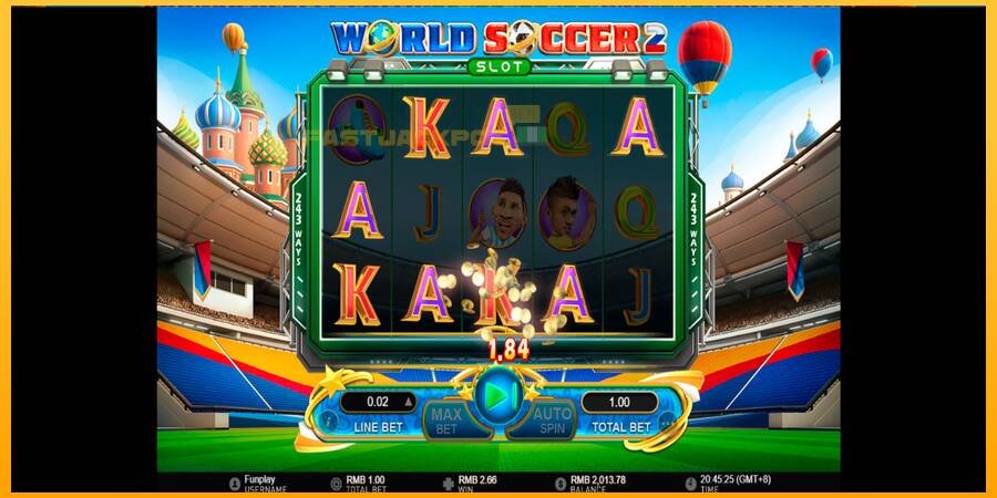 Hrací automat: World Soccer Slot 2 s reálnou šancou na výhru