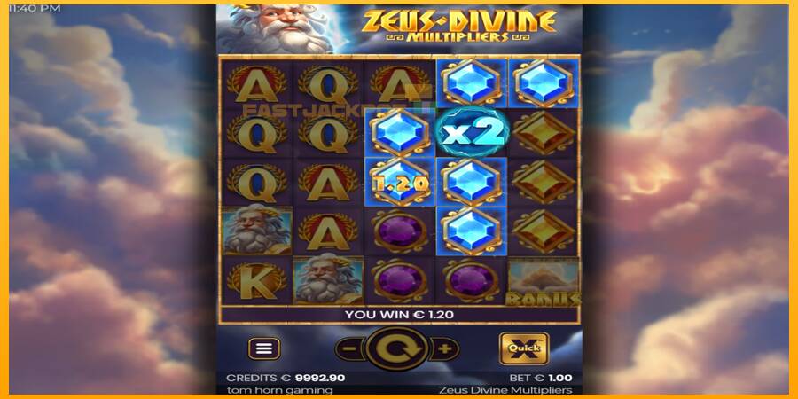 Hrací automat: Zeus Divine Multipliers s reálnou šancou na výhru