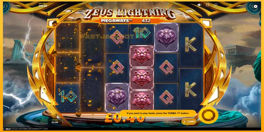 Hrací automat: Zeus Lightning Megaways s reálnou šancou na výhru