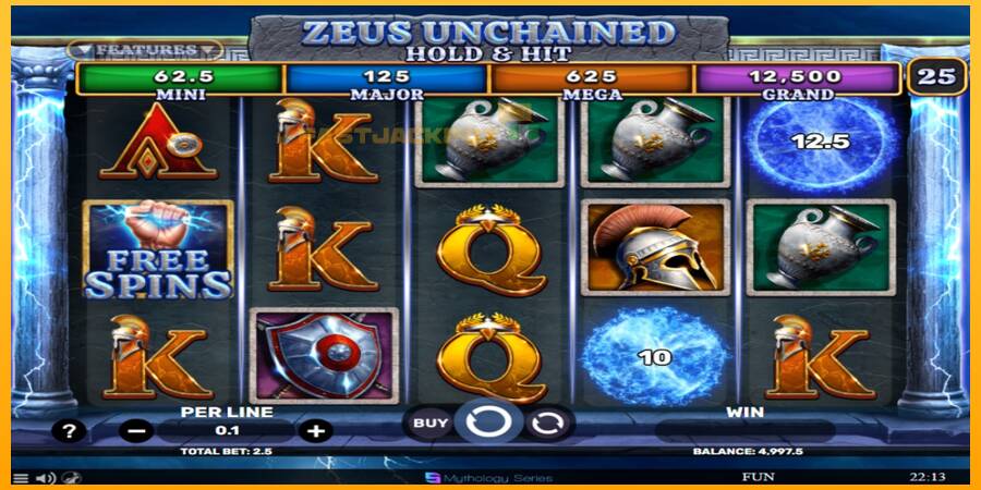 Hrací automat: Zeus Unchained - Hold & Hit s reálnou šancou na výhru