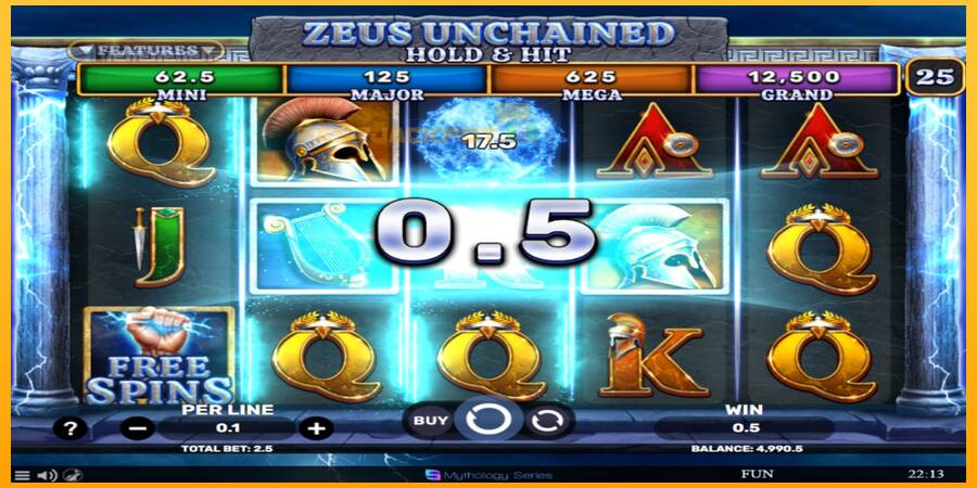 Hrací automat: Zeus Unchained - Hold & Hit s reálnou šancou na výhru