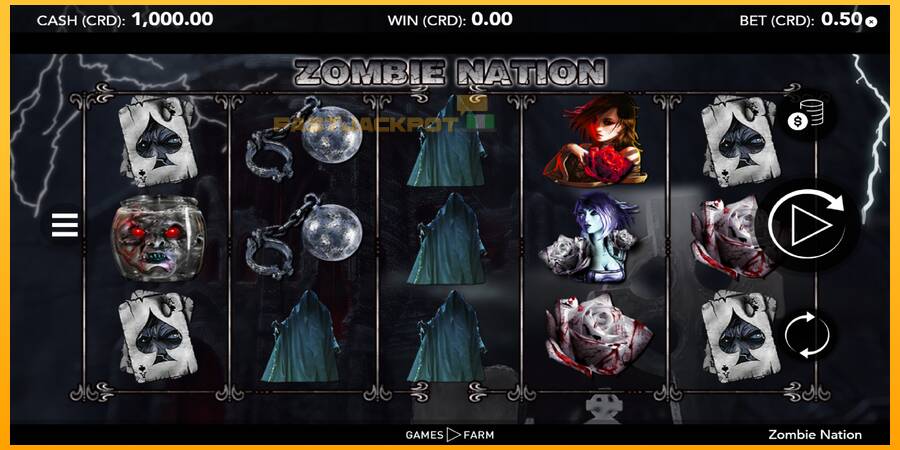 Hrací automat: Zombie Nation s reálnou šancou na výhru