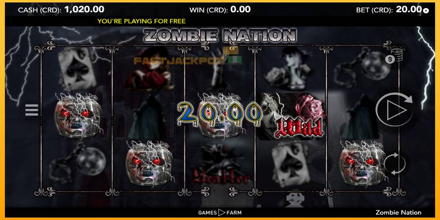 Hrací automat: Zombie Nation s reálnou šancou na výhru